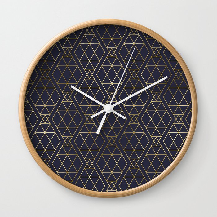 Modern Art Deco Geometric 2 Wall Clock