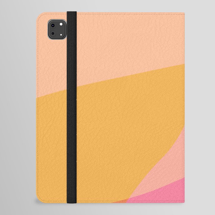 Abstract Pink and Yellow Pastel iPad Folio Case