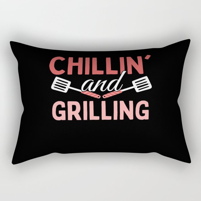 Chilling And Grilling - Grill BBQ Rectangular Pillow
