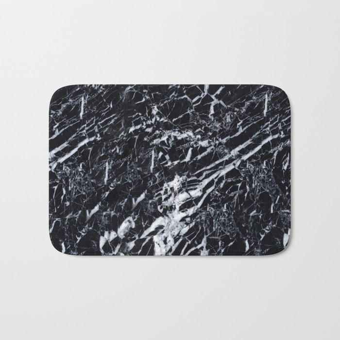 Real Marble Black Bath Mat