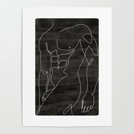 Muscle man black Poster