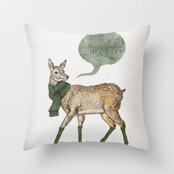 Heaven and Nature Sing Throw Pillow