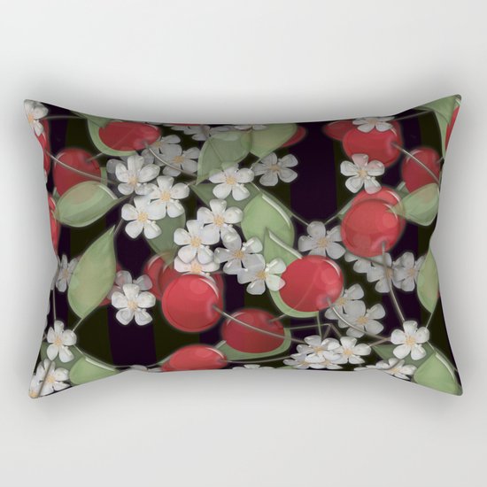 Cherry Charm, Imitation of glass Rectangular Pillow