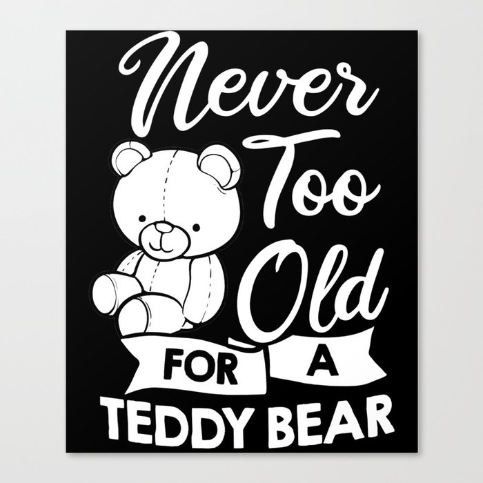 Teddy Bear Plush Animal Stuffed Giant Canvas Print