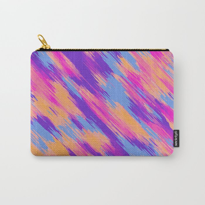 purple blue orange and pink drawing and painting abstract background Carry-All Pouch