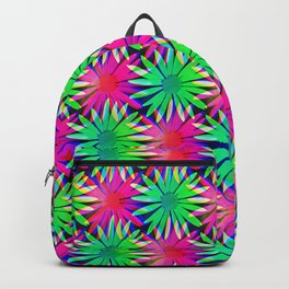 Abstract Daisies Pop Backpack | Retro, Pattern, Pop, Art, Vintage, Colorful, Print, Pop Culture, Daisy, Leaves 