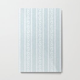 oceania vertical stripes - coastal blue Metal Print | Hawaiian, Textured, Carolinablue, Bohodecor, Oceania, Aloha, Crosses, Hawaii, Beachhouse, Graphicdesign 