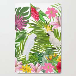 White parrots Cutting Board