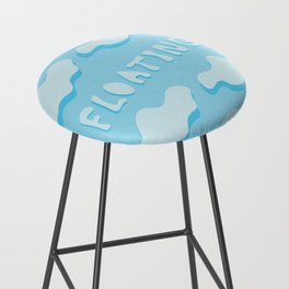 Abstract: "Floating" skies on a blue sky Bar Stool