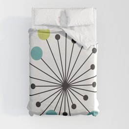 Atomic Age Nuclear Motif — Mid Century Modern Duvet Cover