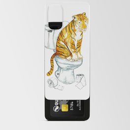 Tiger toilet Painting Wall Poster Watercolor Android Card Case