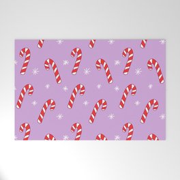 Candy Cane Pattern (purple) Welcome Mat