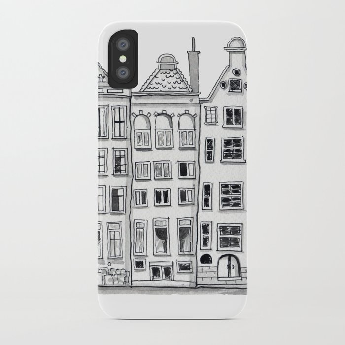 Amsterdam C Houses Sketch Iphone Case By Theaestate Society6 Amsterdam C Houses Sketch Iphone Case