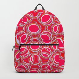Overlapping Red Circles Backpack
