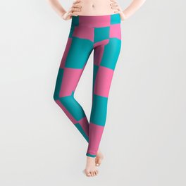 Pink & Turquoise Chex 2 Leggings