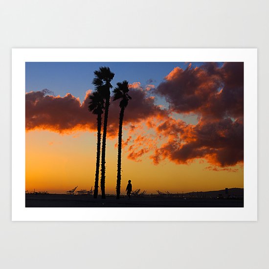 Three Trees, One Dude Art Print