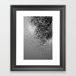 Sparkling Silver Gray Lady Glitter #1 (Faux Glitter) #shiny #decor #art #society6 Framed Art Print