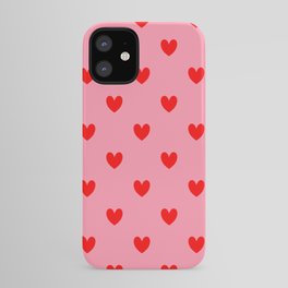 Red Heart Pattern iPhone Case