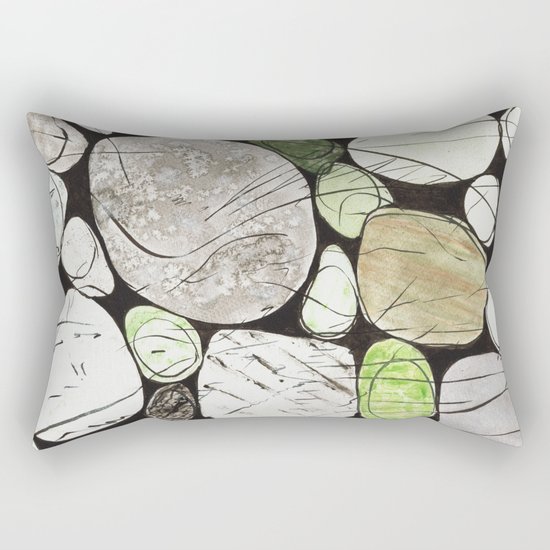 Classical Stones Pattern in High Format Rectangular Pillow