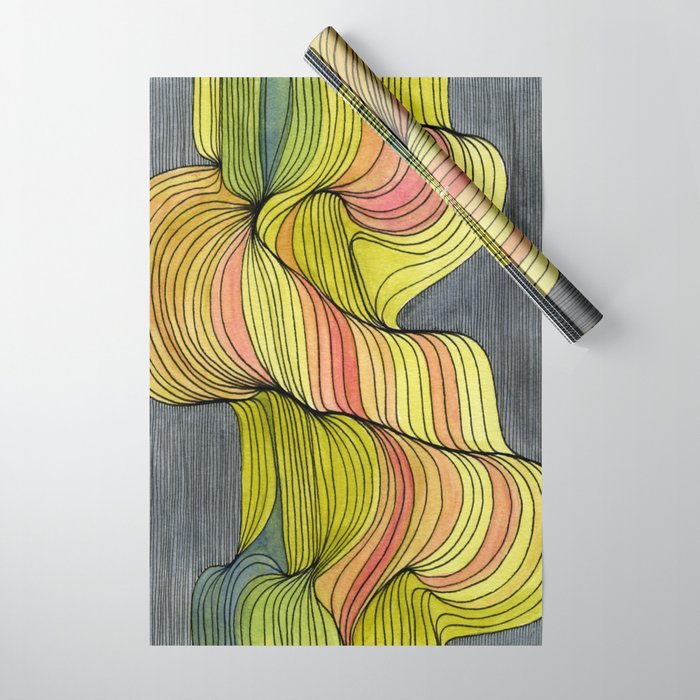 Line Waves Wrapping Paper