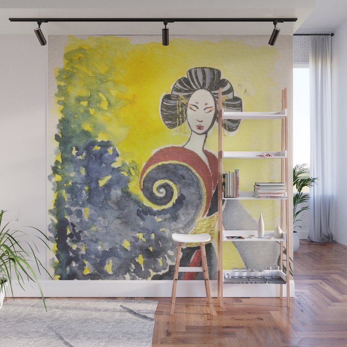 Asian Water Spirit Wall Mural By Himmlisch Society6