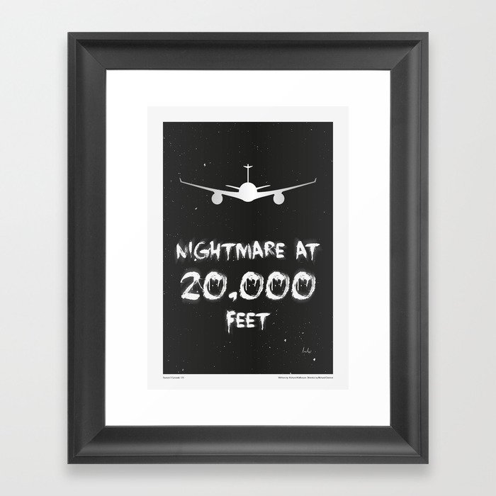 "The Twilight Zone" Nightmare at 20,000 Feet Framed Art Print