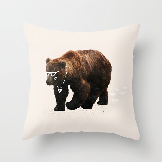Kodiak Arrest Throw Pillow