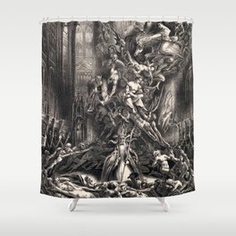 Louis Boulanger - The Round of the Sabbath or Witches' Sabbath 1835 Shower Curtain