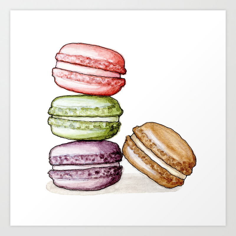 Desserts Macarons Art Print By Yeesanloh Society6