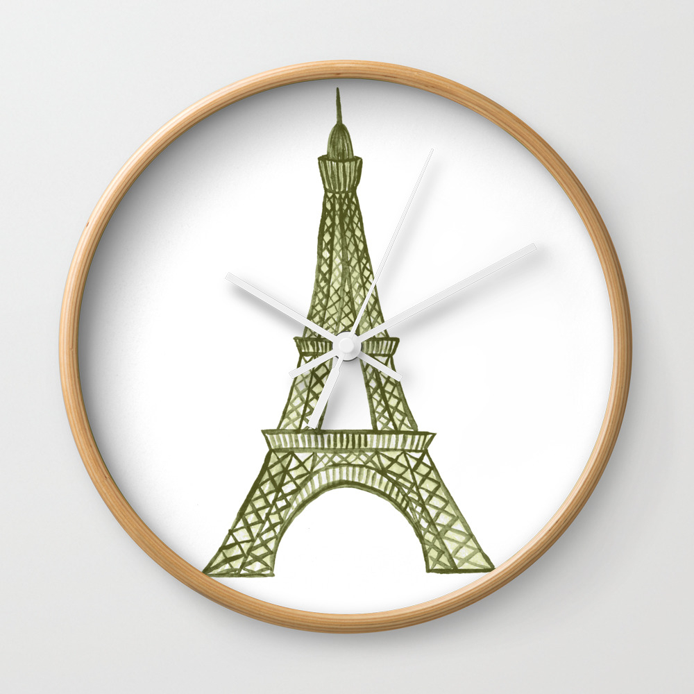 Eiffel Tower Gold La Tour Eiffel Painted Wall Clock By Casualforyou Society6 Eiffel Tower Gold La Tour Eiffel Painted Wall Clock By Casualforyou Society6