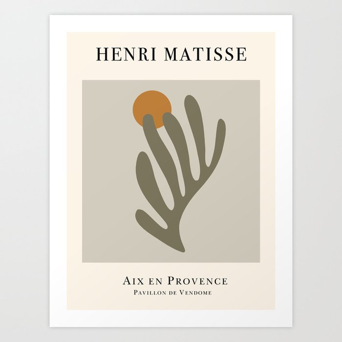 Modern poster Henri Matisse (Aix En Provence). Art Print