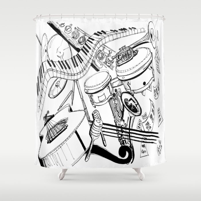 One More Time Shower Curtain