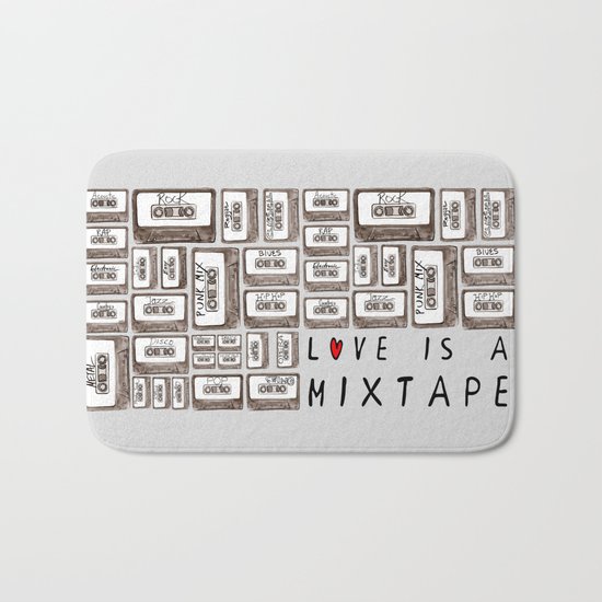 Love is a Mixtape Bath Mat