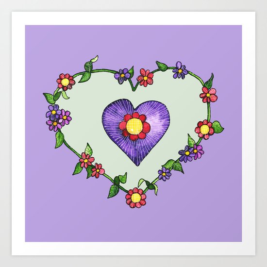 Heartily Floral Art Print