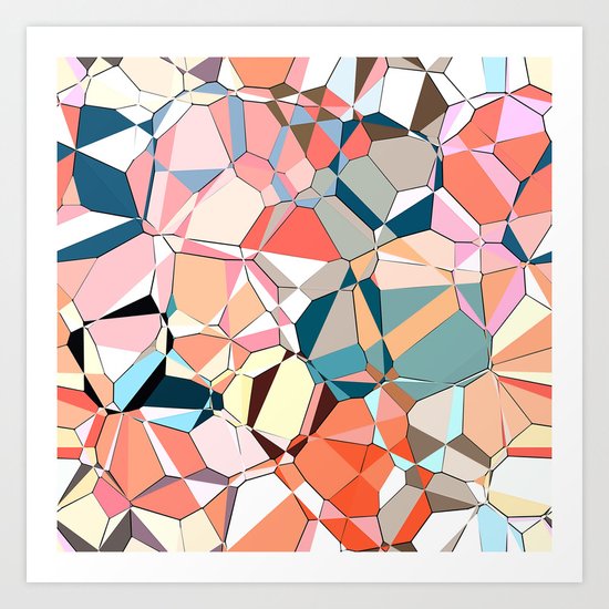 Jumble of Shapes And Colors Art Print