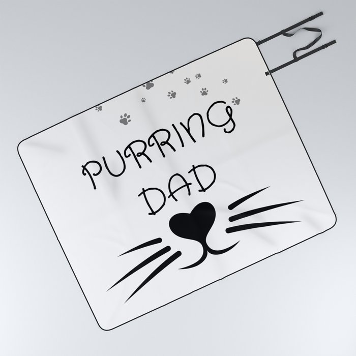 Cat Dad Gift Father's Day Gift Picnic Blanket