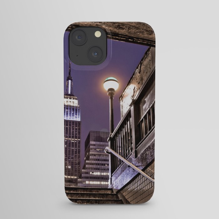 Empire State Subway - New York Photography iPhone Case