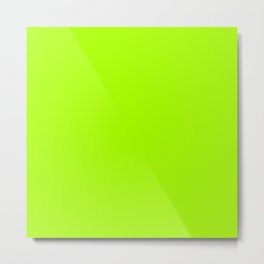 Trendy modern lime green neon color Metal Print