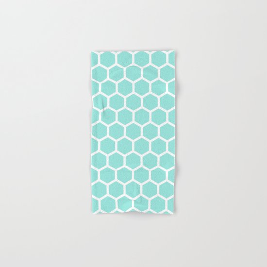 Honeycomb Tiffany Blue Hand & Bath Towel