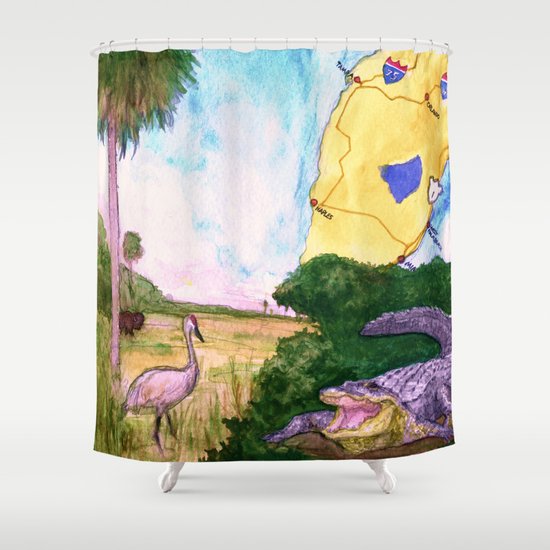 "Gainesville, FL" by Cap Blackard Shower Curtain