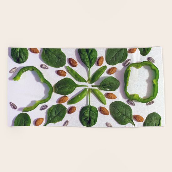 Green Salad Beach Towel