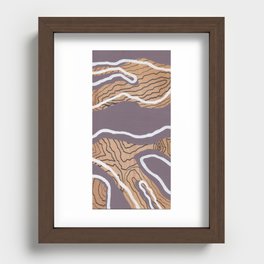 Violet Wood Grain Recessed Framed Print