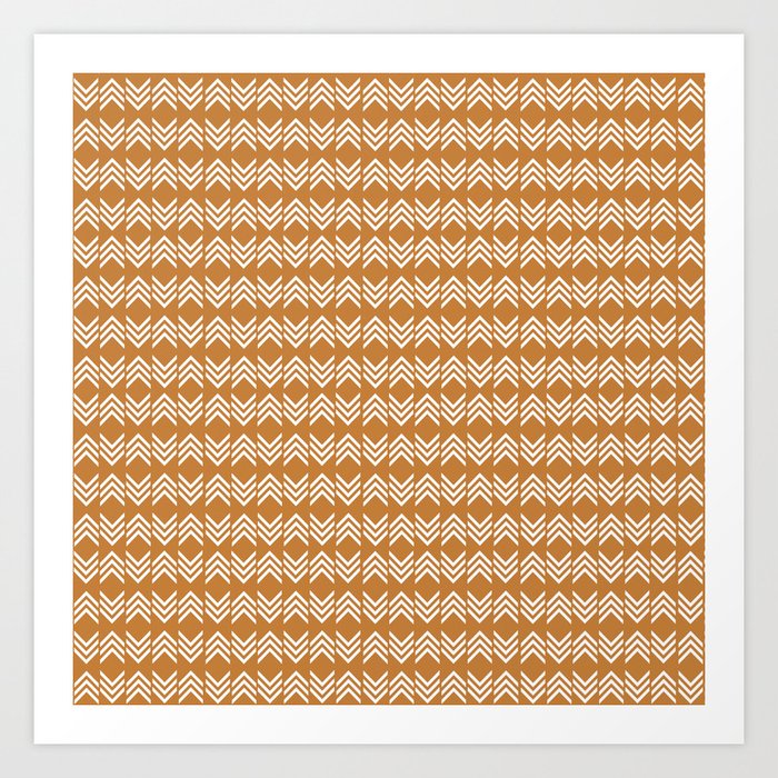 Up and down small arrows retro 60s pattern 9 Art Print