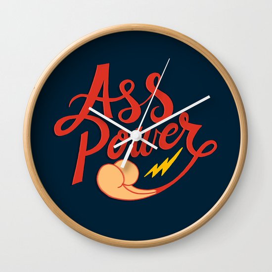 Ass Power Wall Clock