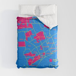 Map: Detroit Future City "Neighborhoods" Comforters