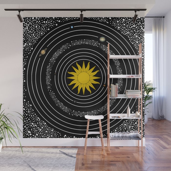 Sun Moon Stars Solar System Space Planets Astronomy Wall Mural