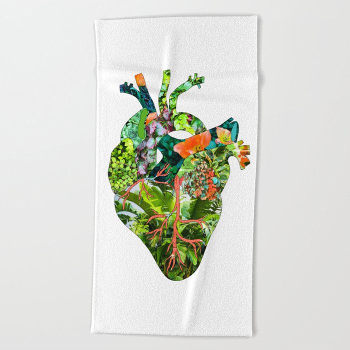 Botanical Heart Beach Towel