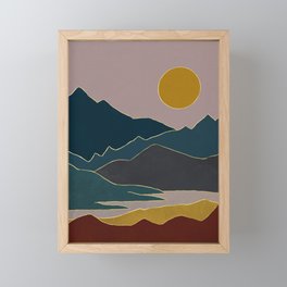 Moody Mountain Landscape Framed Mini Art Print