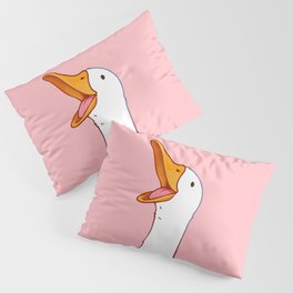 Happy White Duck Pillow Sham