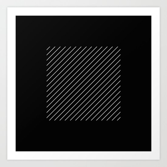 Minimalism - Black and white, geometric, abstract Art Print